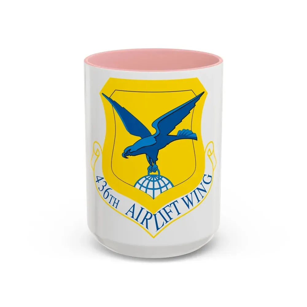 436th Airlift Wing (U.S. Air Force) Accent Coffee Mug 15oz Pink - Go Mug Yourself