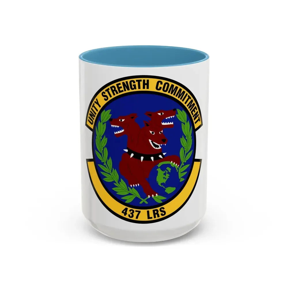 437th Logistics Readiness Squadron (U.S. Air Force) Accent Coffee Mug 15oz Light Blue - Go Mug Yourself