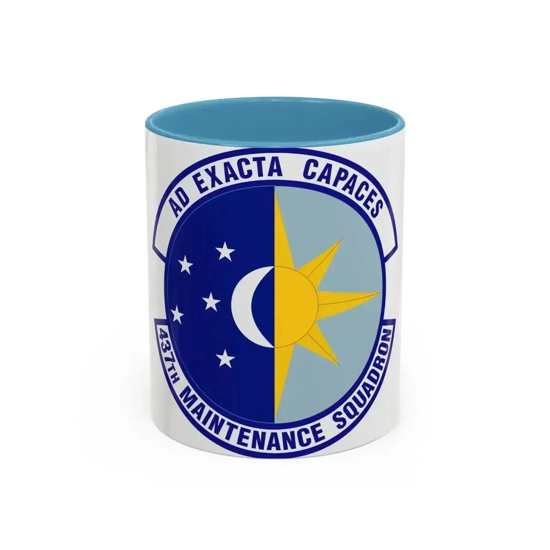 437th Maintenance Squadron (U.S. Air Force) Accent Coffee Mug 11oz Light Blue - Go Mug Yourself