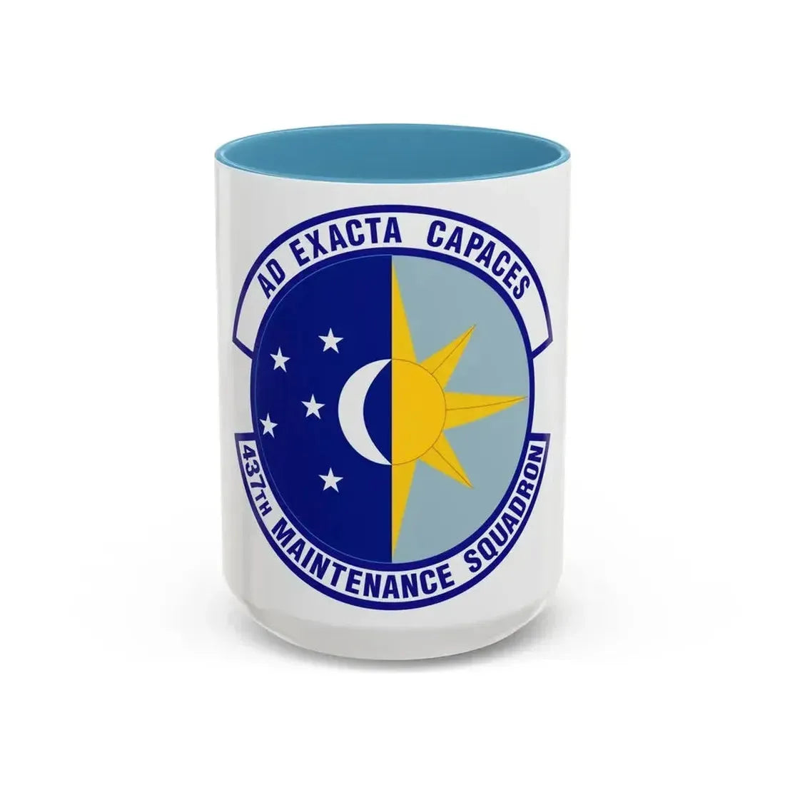 437th Maintenance Squadron (U.S. Air Force) Accent Coffee Mug 15oz Light Blue - Go Mug Yourself