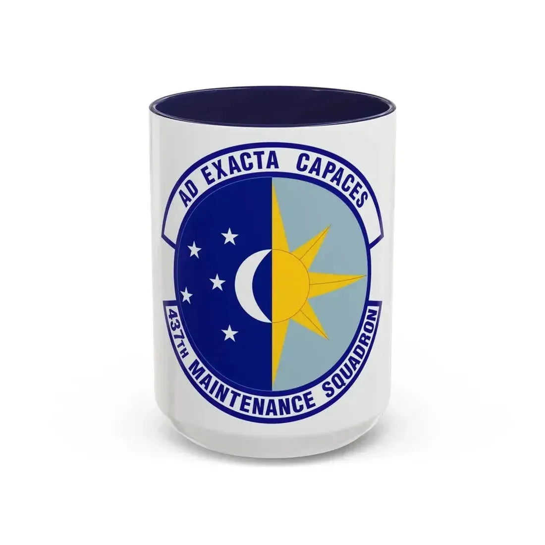 437th Maintenance Squadron (U.S. Air Force) Accent Coffee Mug 15oz Navy - Go Mug Yourself