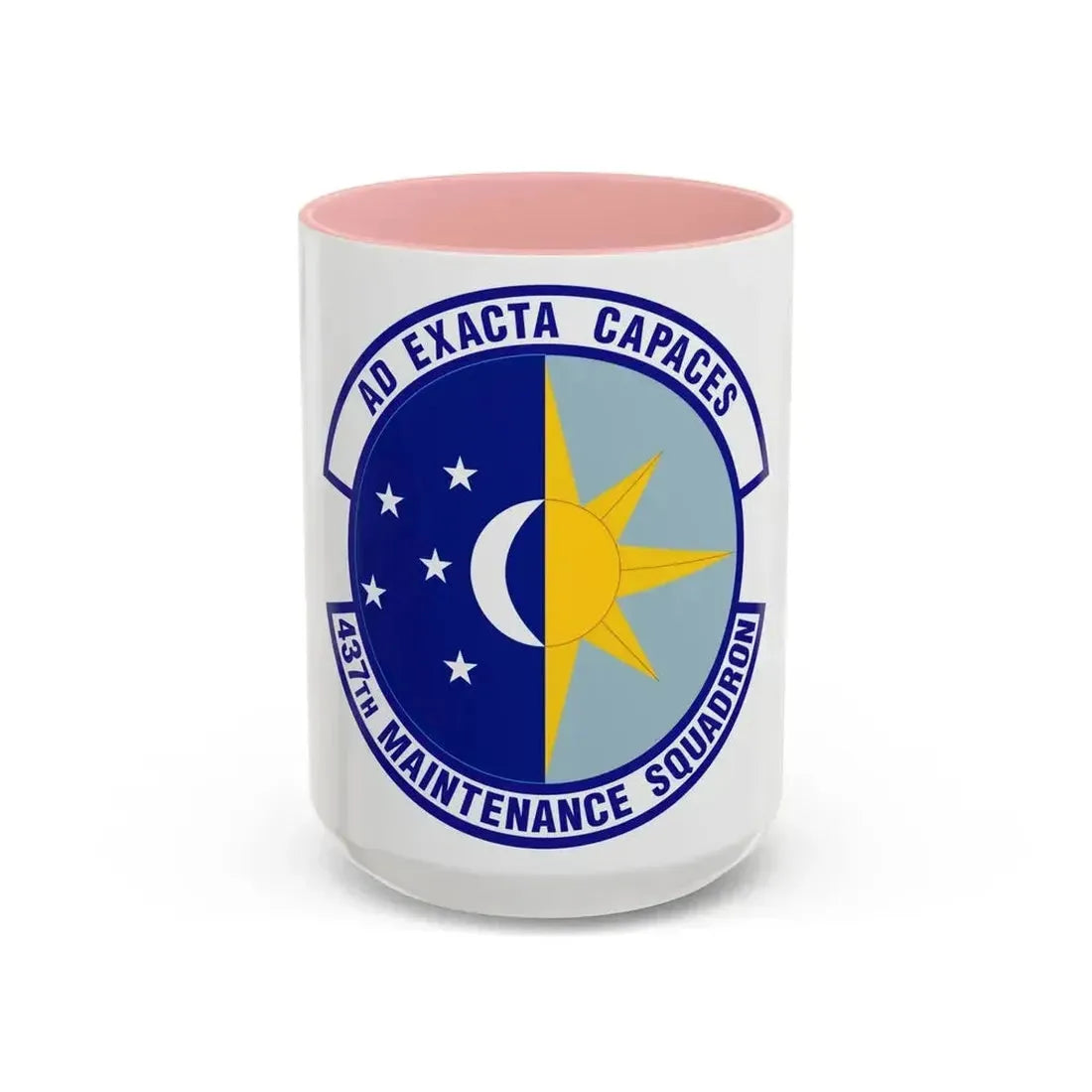 437th Maintenance Squadron (U.S. Air Force) Accent Coffee Mug 15oz Pink - Go Mug Yourself
