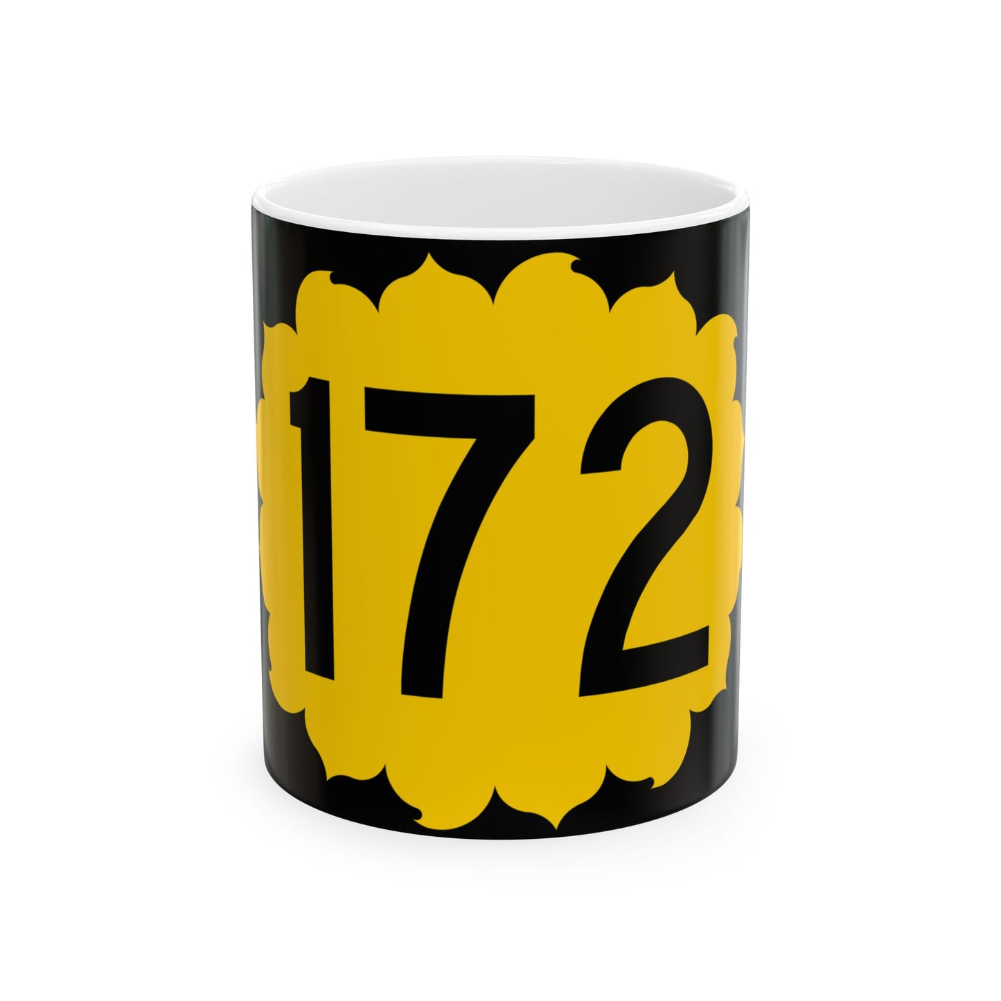 K-172 (Kansas) (Road Sign) White Coffee Mug