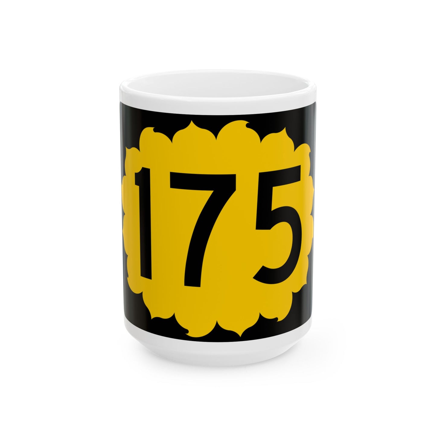 K-175 (Kansas) (Road Sign) White Coffee Mug