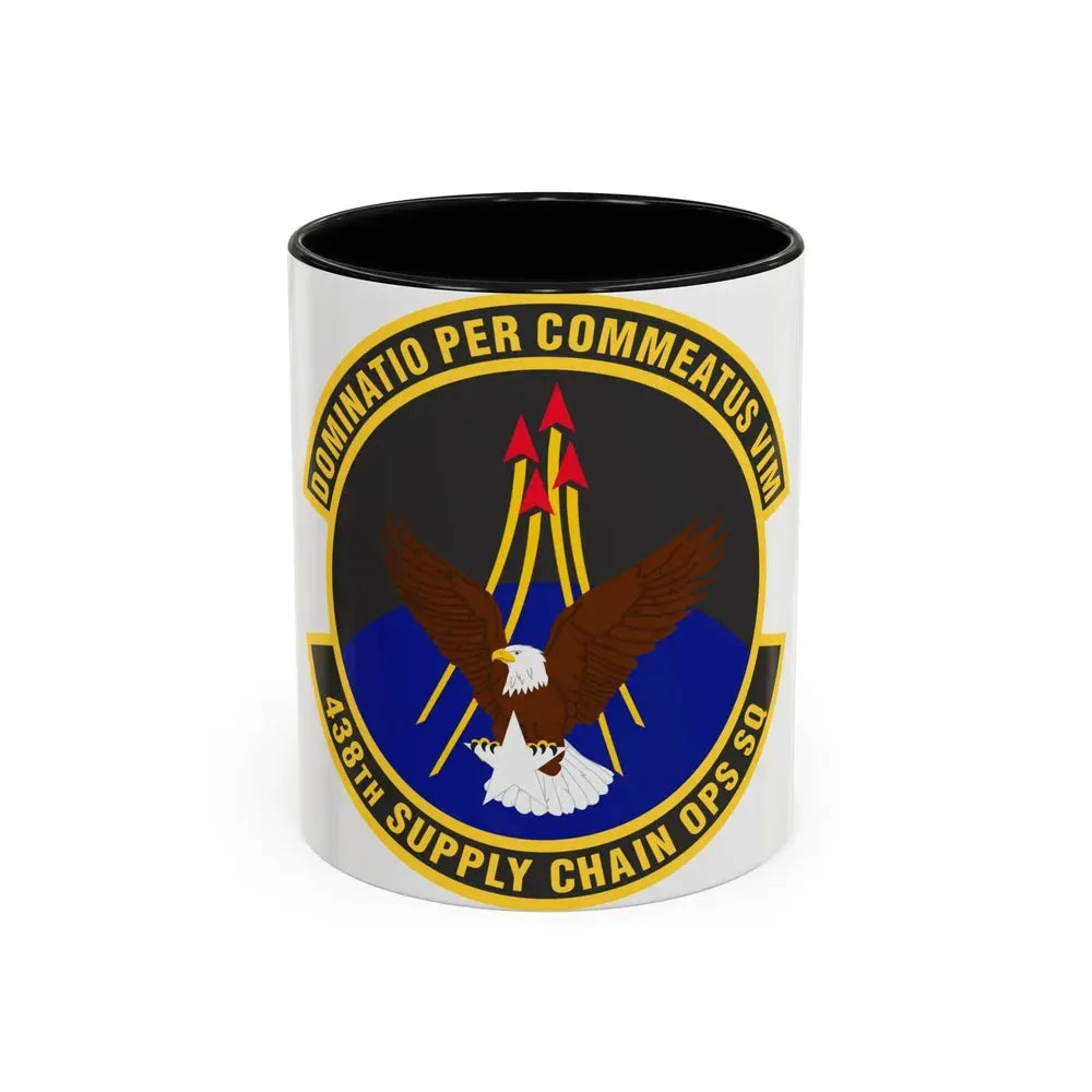 438th Supply Chain Operations Squadron (U.S. Air Force) Accent Coffee Mug 11oz Black - Go Mug Yourself