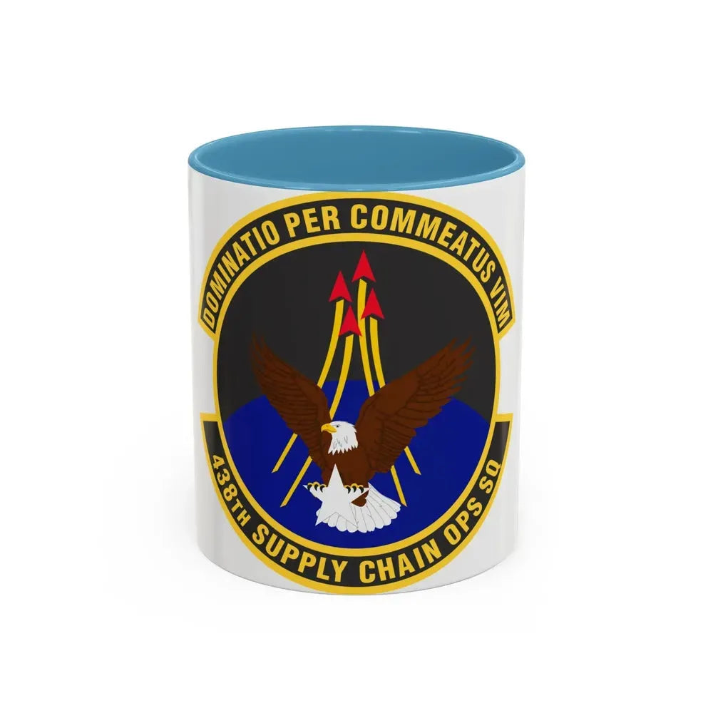 438th Supply Chain Operations Squadron (U.S. Air Force) Accent Coffee Mug 11oz Light Blue - Go Mug Yourself