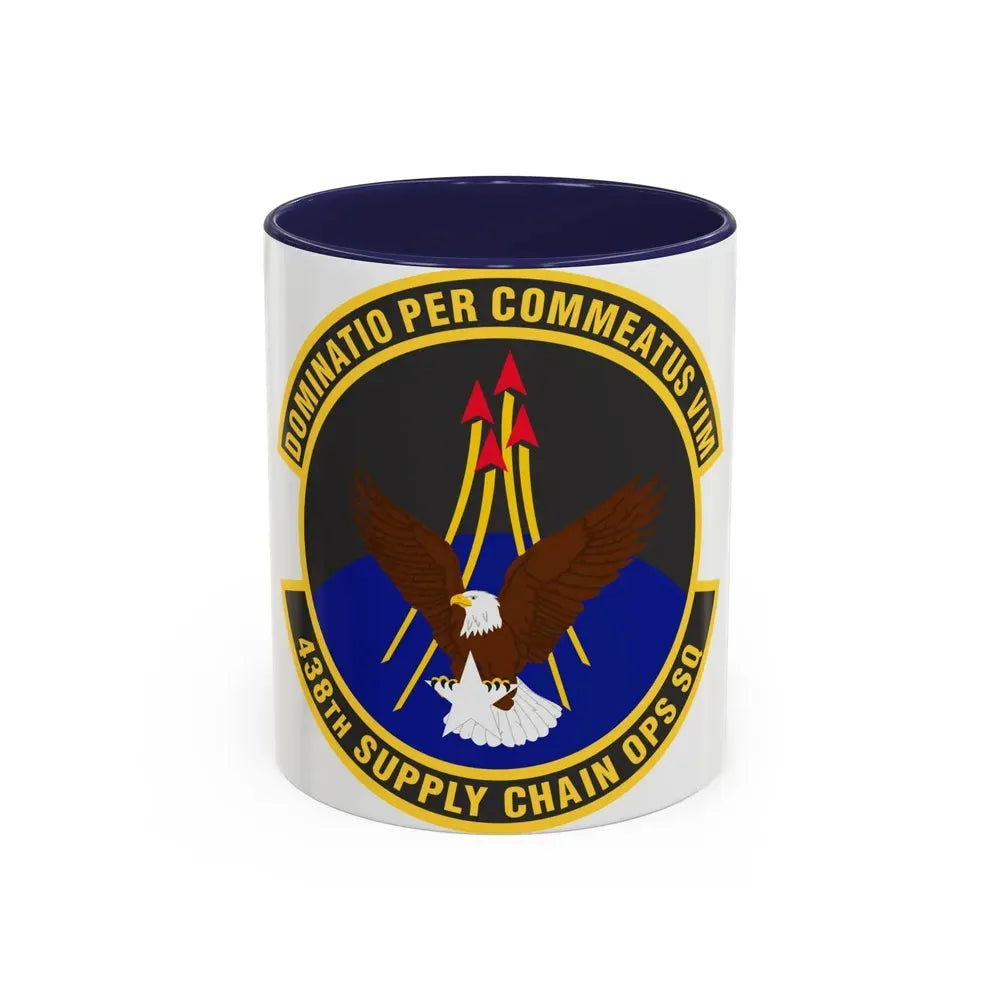 438th Supply Chain Operations Squadron (U.S. Air Force) Accent Coffee Mug 11oz Navy - Go Mug Yourself