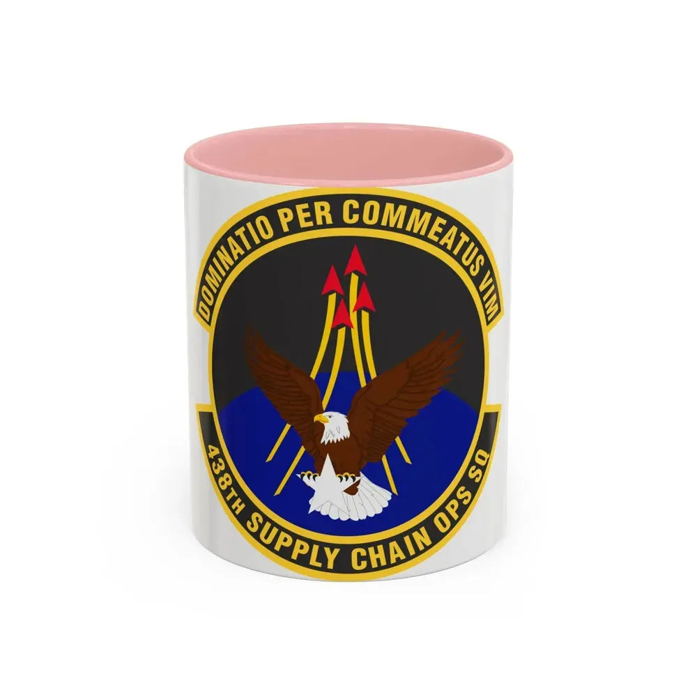438th Supply Chain Operations Squadron (U.S. Air Force) Accent Coffee Mug 11oz Pink - Go Mug Yourself