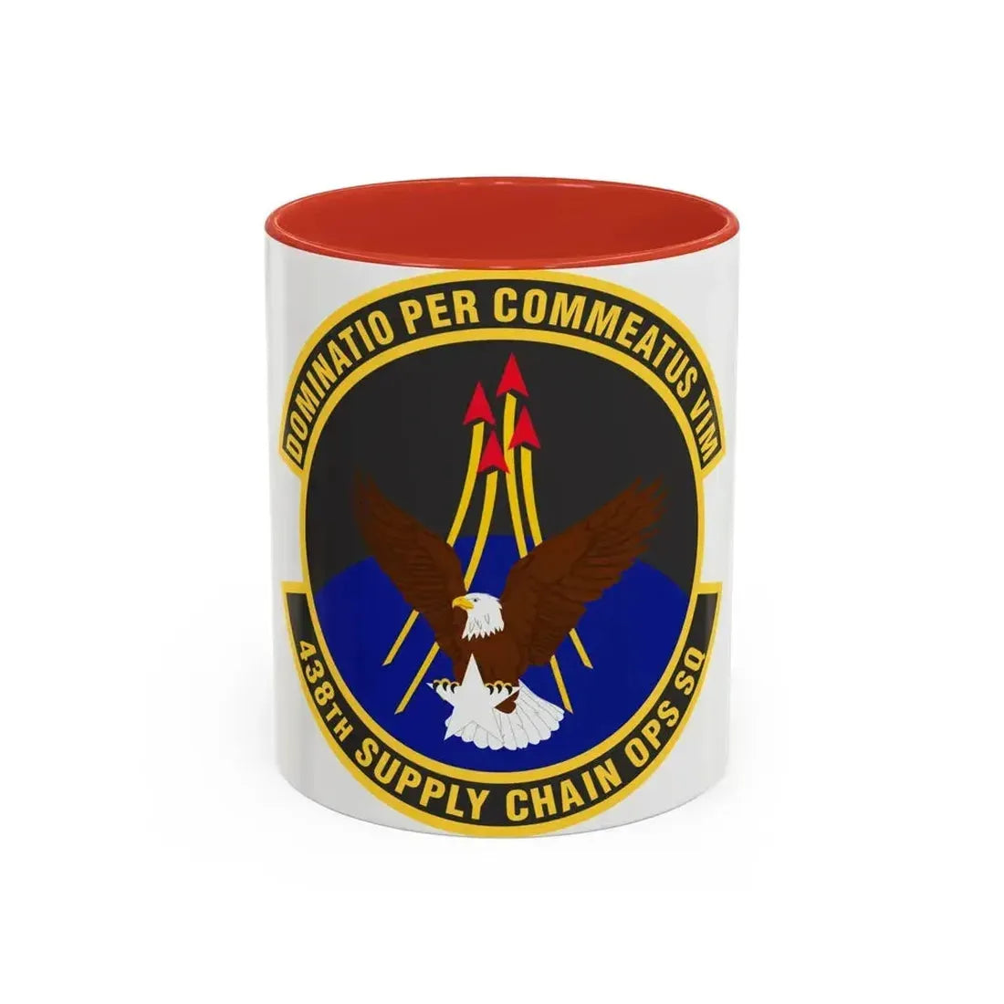 438th Supply Chain Operations Squadron (U.S. Air Force) Accent Coffee Mug 11oz Red - Go Mug Yourself