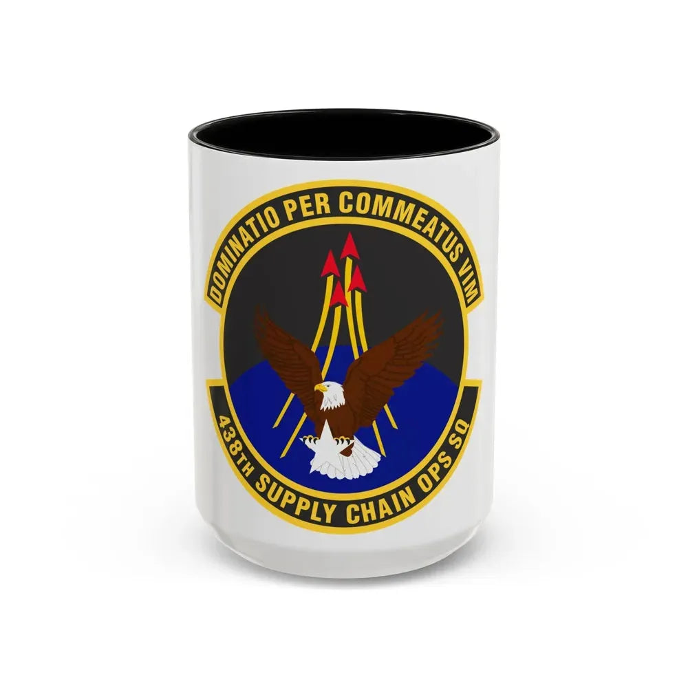 438th Supply Chain Operations Squadron (U.S. Air Force) Accent Coffee Mug 15oz Black - Go Mug Yourself