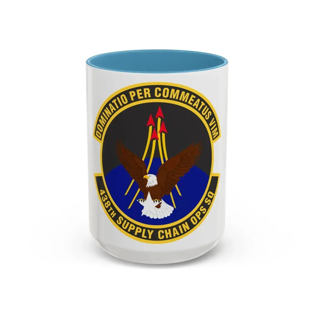 438th Supply Chain Operations Squadron (U.S. Air Force) Accent Coffee Mug 15oz Light Blue - Go Mug Yourself