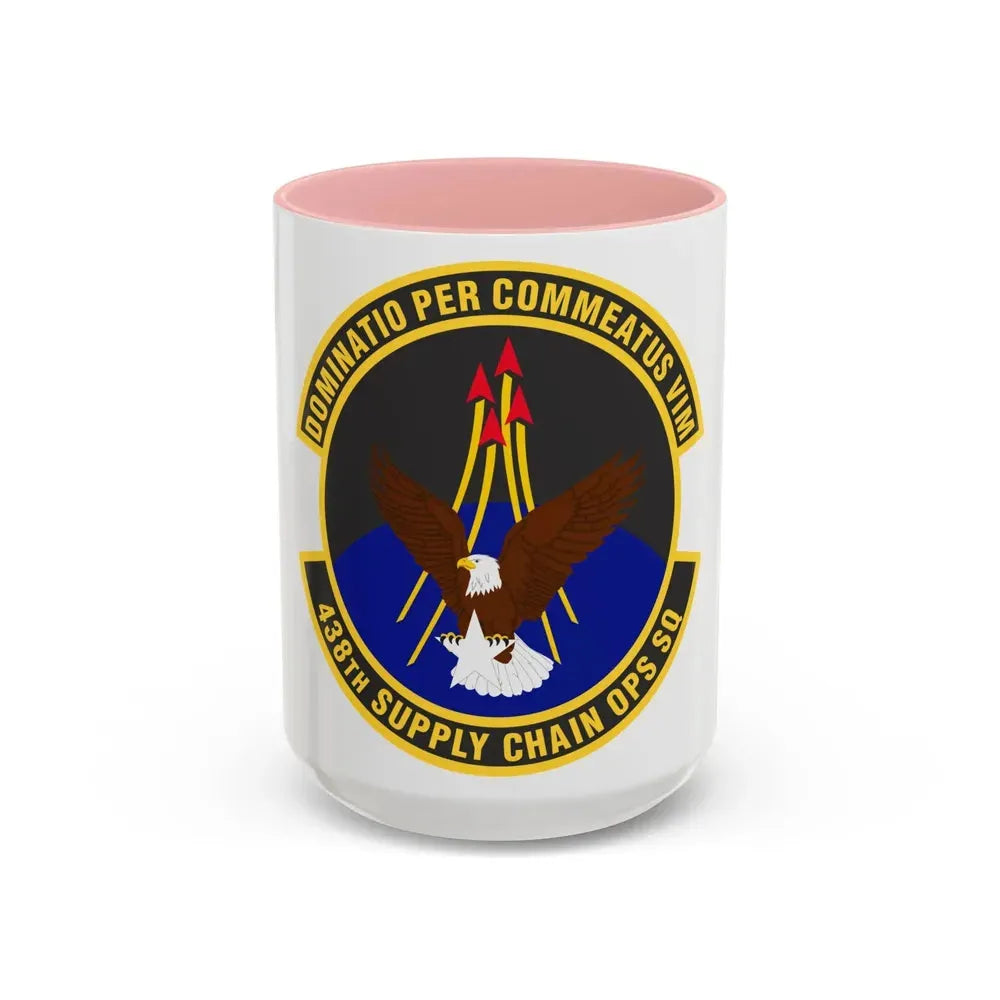 438th Supply Chain Operations Squadron (U.S. Air Force) Accent Coffee Mug 15oz Pink - Go Mug Yourself