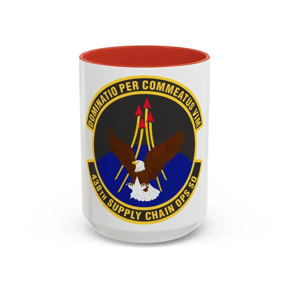 438th Supply Chain Operations Squadron (U.S. Air Force) Accent Coffee Mug 15oz Red - Go Mug Yourself
