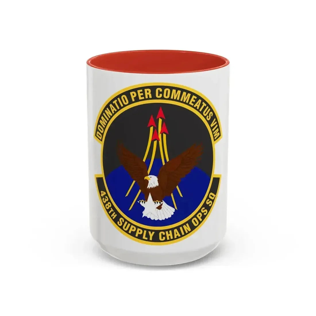 438th Supply Chain Operations Squadron (U.S. Air Force) Accent Coffee Mug 15oz Red - Go Mug Yourself