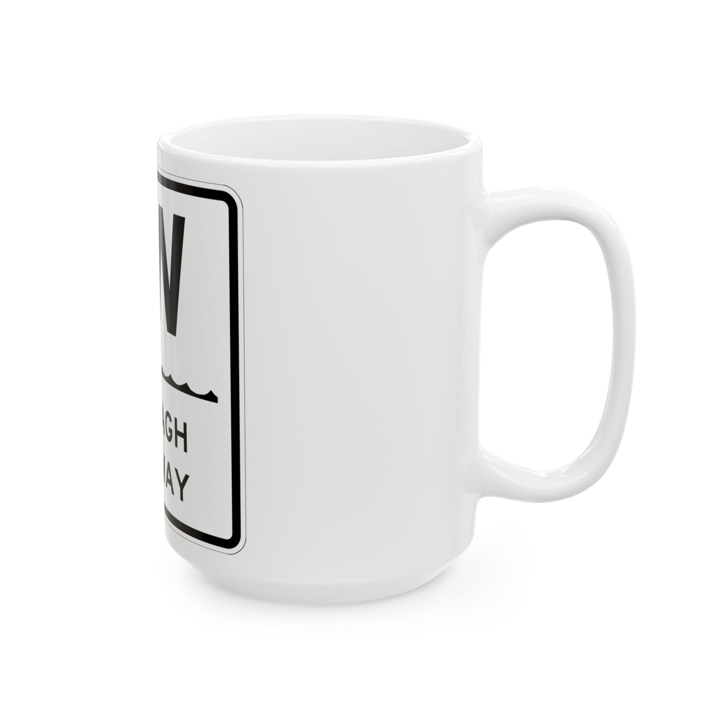 Wantagh Pkwy Shield (New York) (Road Sign) White Coffee Mug