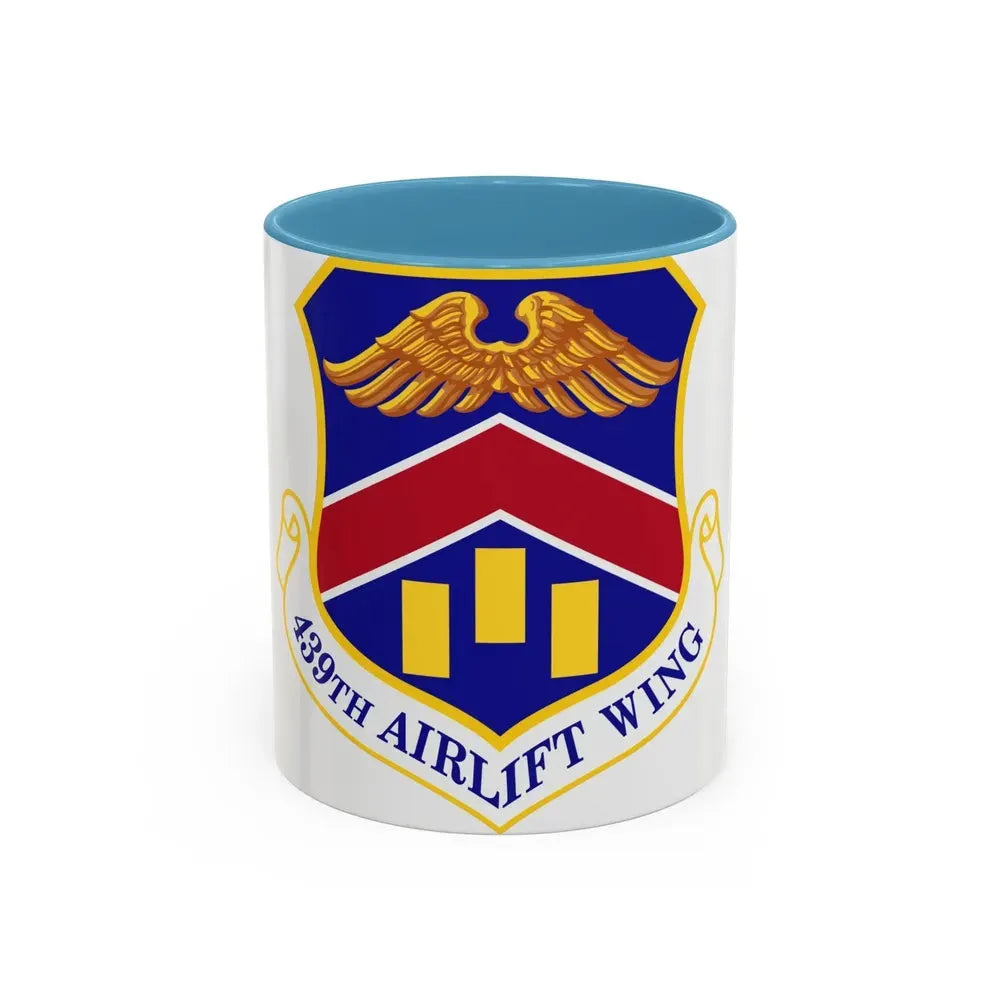 439th Airlift Wing (U.S. Air Force) Accent Coffee Mug 11oz Light Blue - Go Mug Yourself