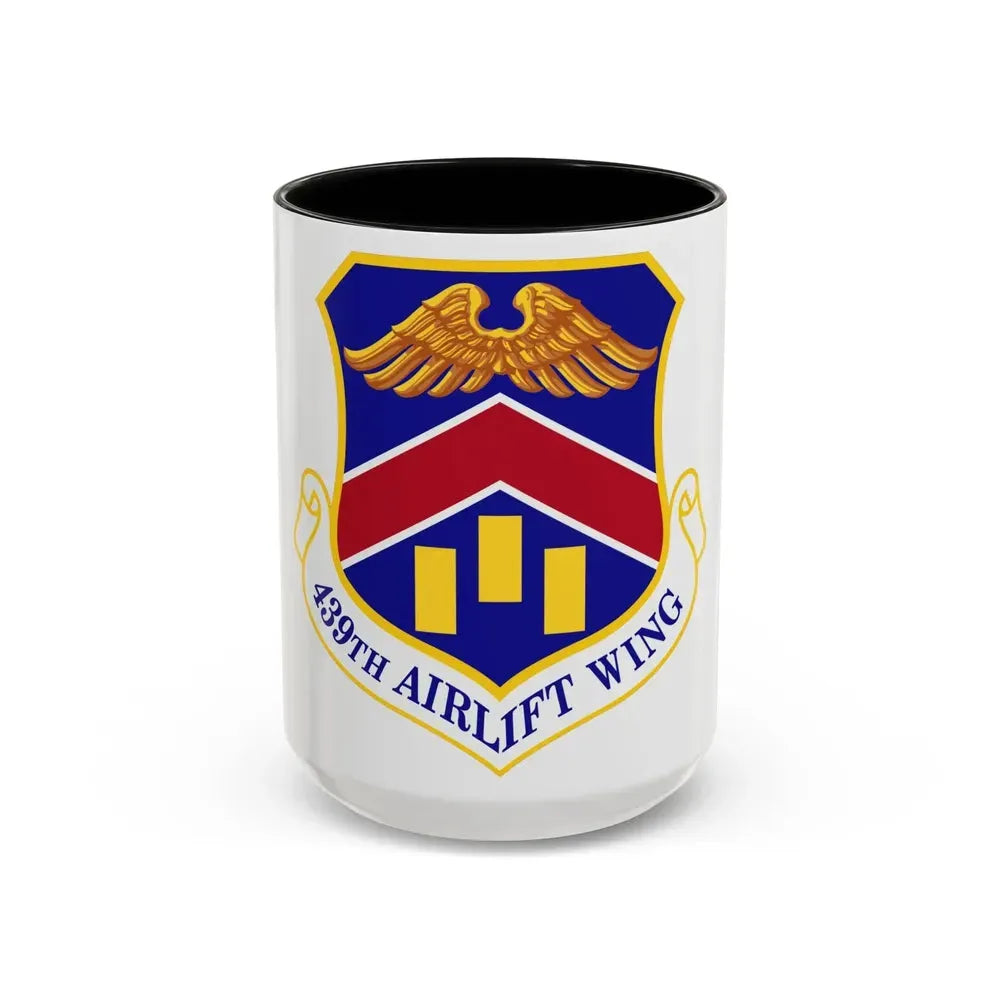 439th Airlift Wing (U.S. Air Force) Accent Coffee Mug 15oz Black - Go Mug Yourself