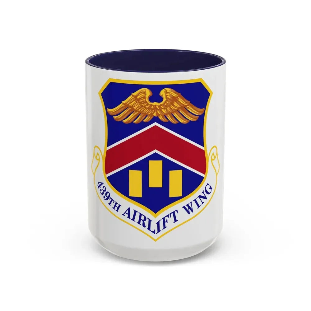439th Airlift Wing (U.S. Air Force) Accent Coffee Mug 15oz Navy - Go Mug Yourself
