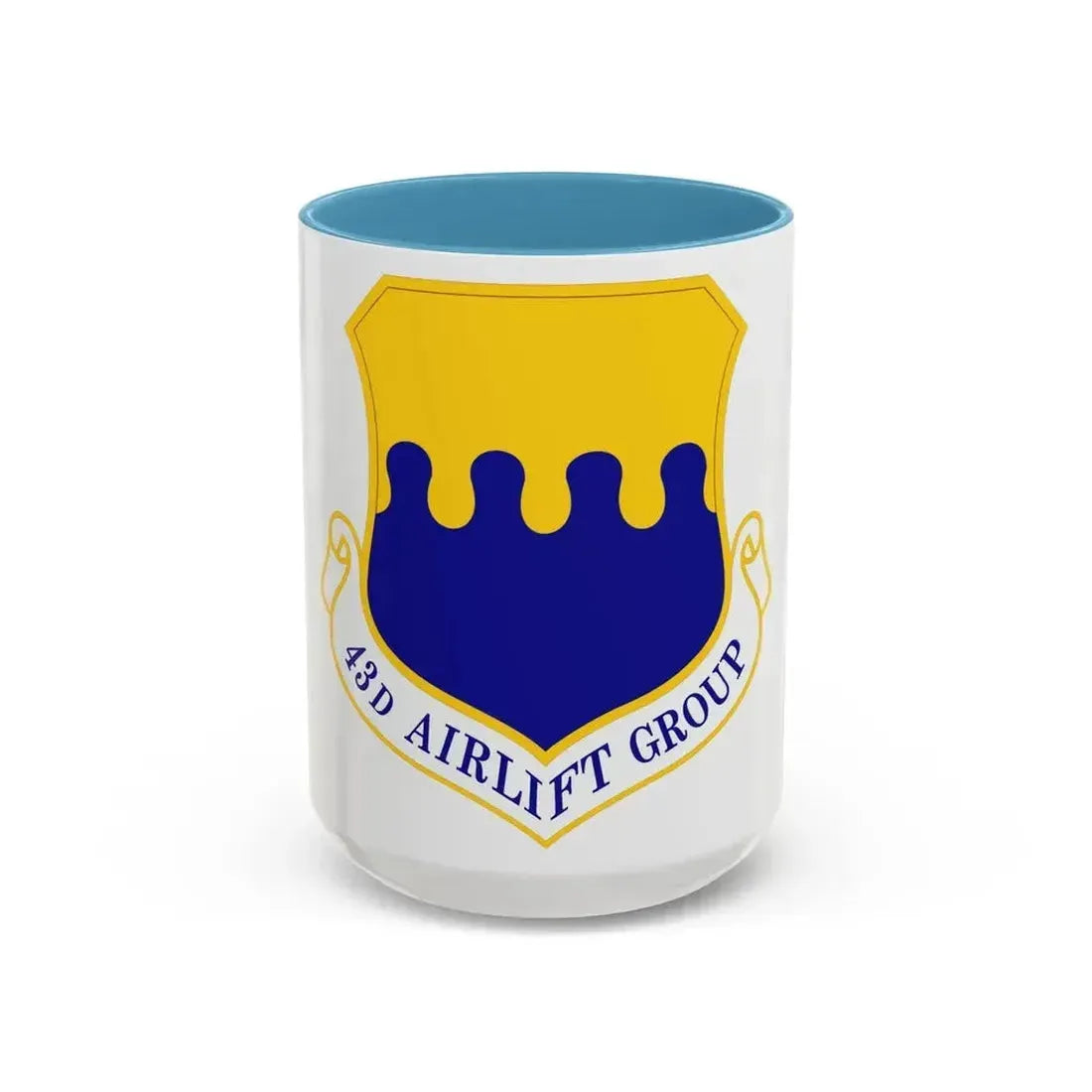 43d Airlift Group (U.S. Air Force) Accent Coffee Mug 15oz Light Blue - Go Mug Yourself