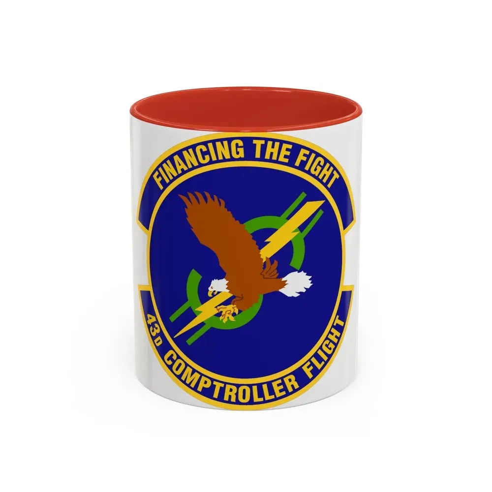 43d Comptroller Flight (U.S. Air Force) Accent Coffee Mug 11oz Red - Go Mug Yourself