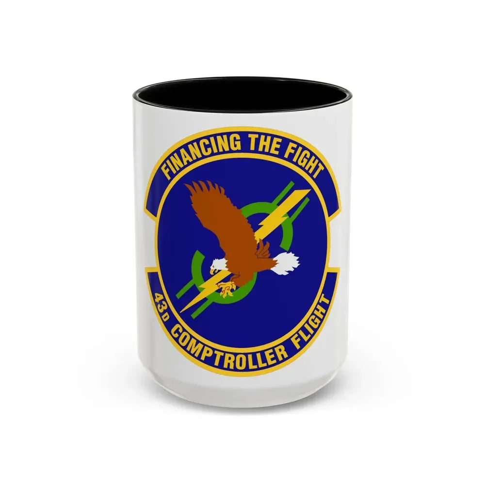 43d Comptroller Flight (U.S. Air Force) Accent Coffee Mug 15oz Black - Go Mug Yourself