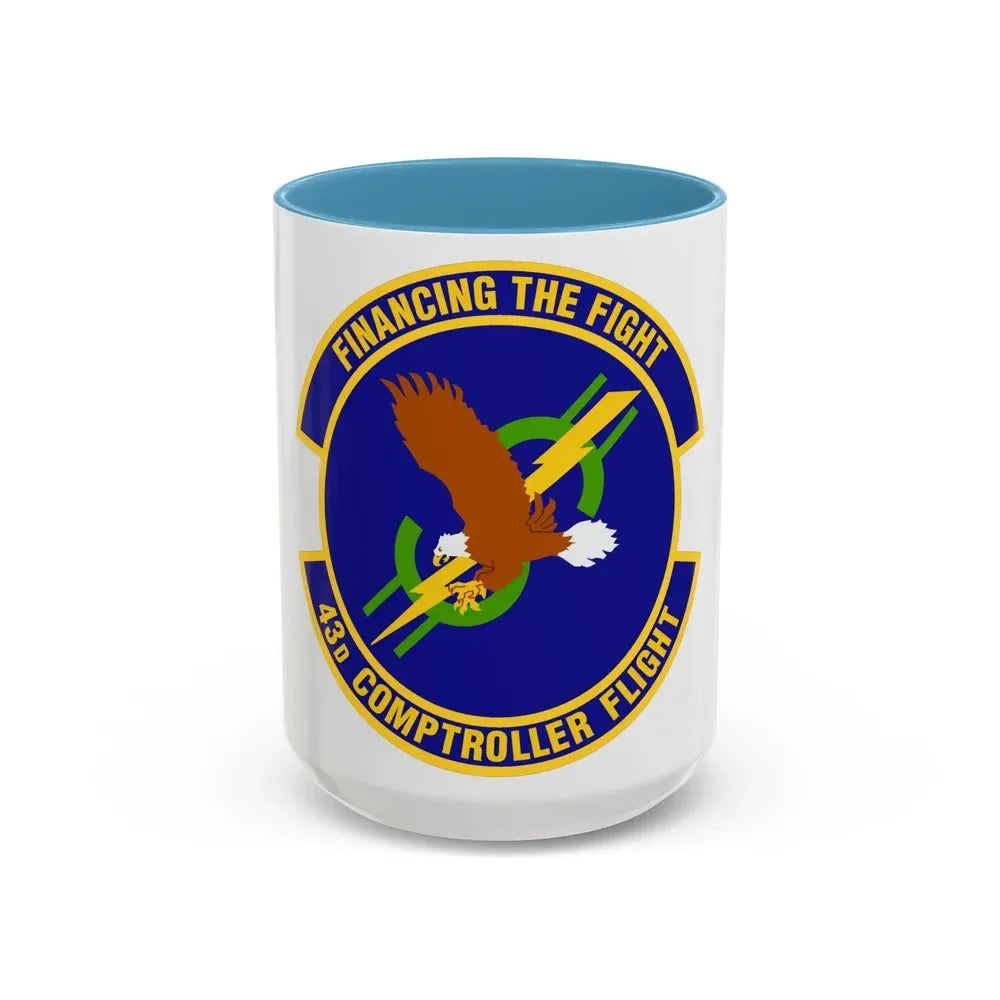 43d Comptroller Flight (U.S. Air Force) Accent Coffee Mug 15oz Light Blue - Go Mug Yourself
