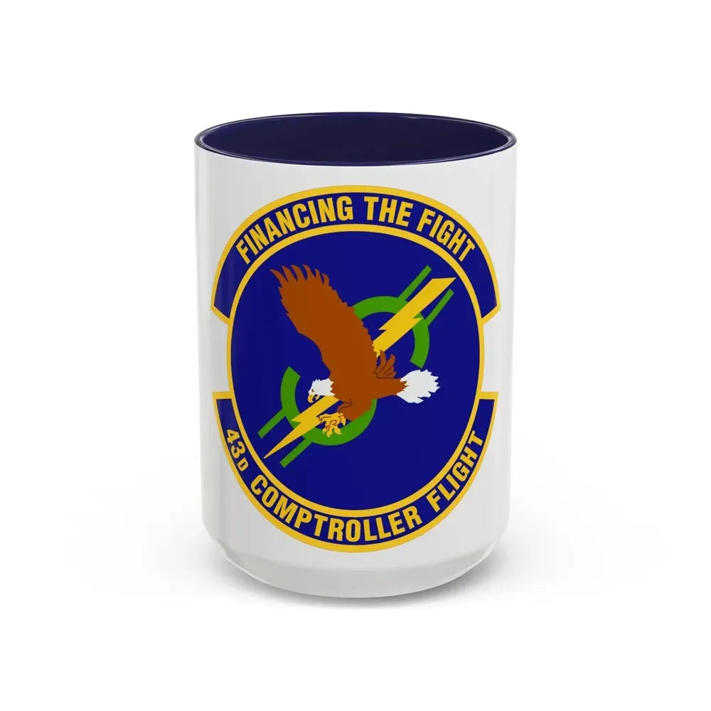 43d Comptroller Flight (U.S. Air Force) Accent Coffee Mug 15oz Navy - Go Mug Yourself