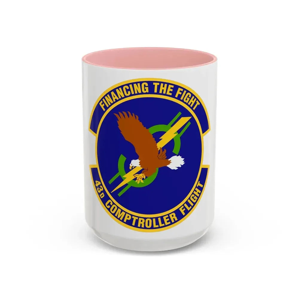43d Comptroller Flight (U.S. Air Force) Accent Coffee Mug 15oz Pink - Go Mug Yourself