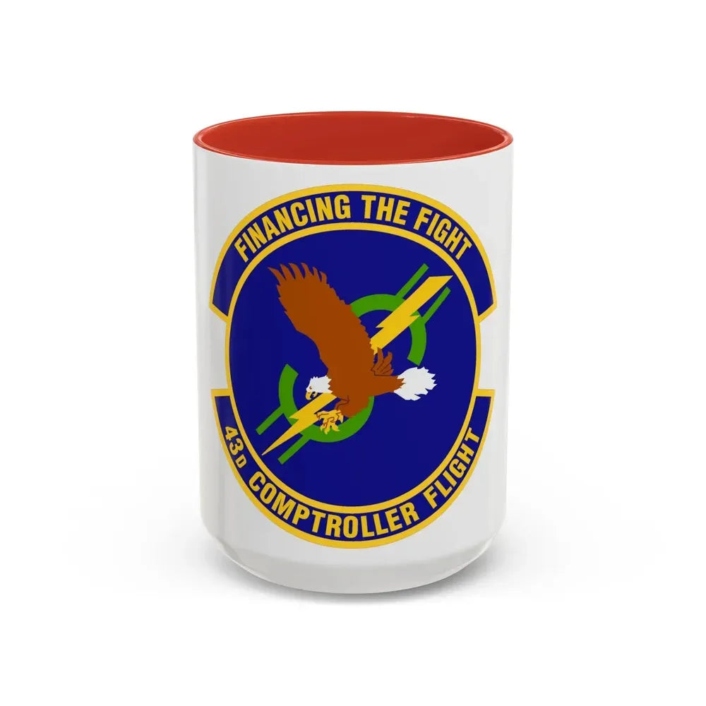 43d Comptroller Flight (U.S. Air Force) Accent Coffee Mug 15oz Red - Go Mug Yourself