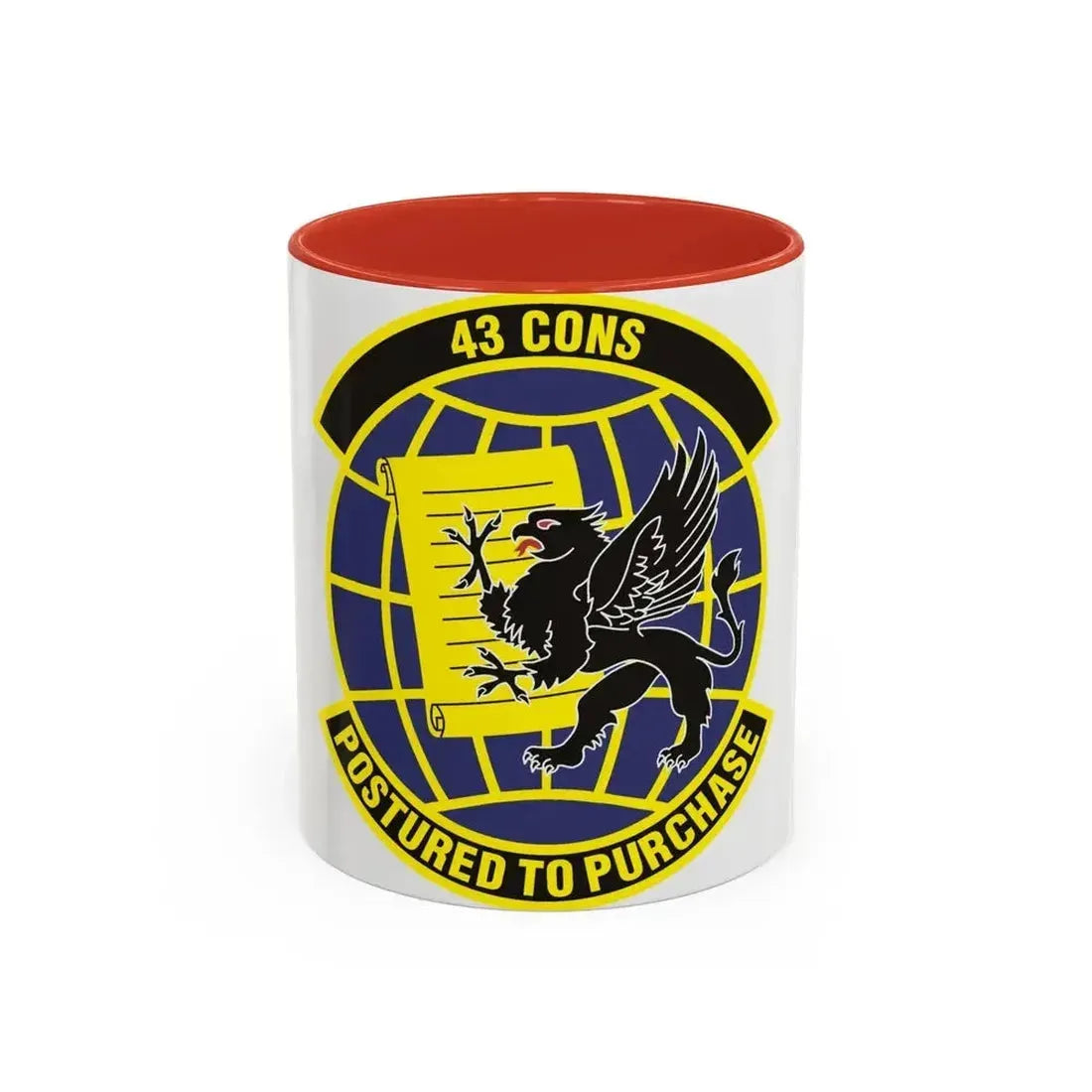 43d Contracting Squadron (U.S. Air Force) Accent Coffee Mug 11oz Red - Go Mug Yourself