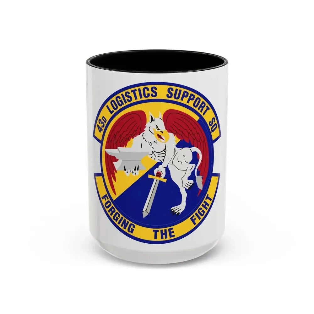 43d Logistics Support Squadron (U.S. Air Force) Accent Coffee Mug 15oz Black - Go Mug Yourself