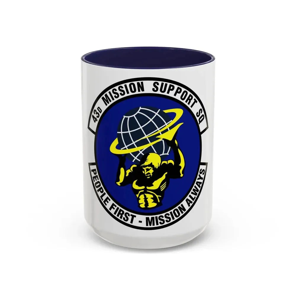 43d Mission Support Squadron (U.S. Air Force) Accent Coffee Mug 15oz Navy - Go Mug Yourself