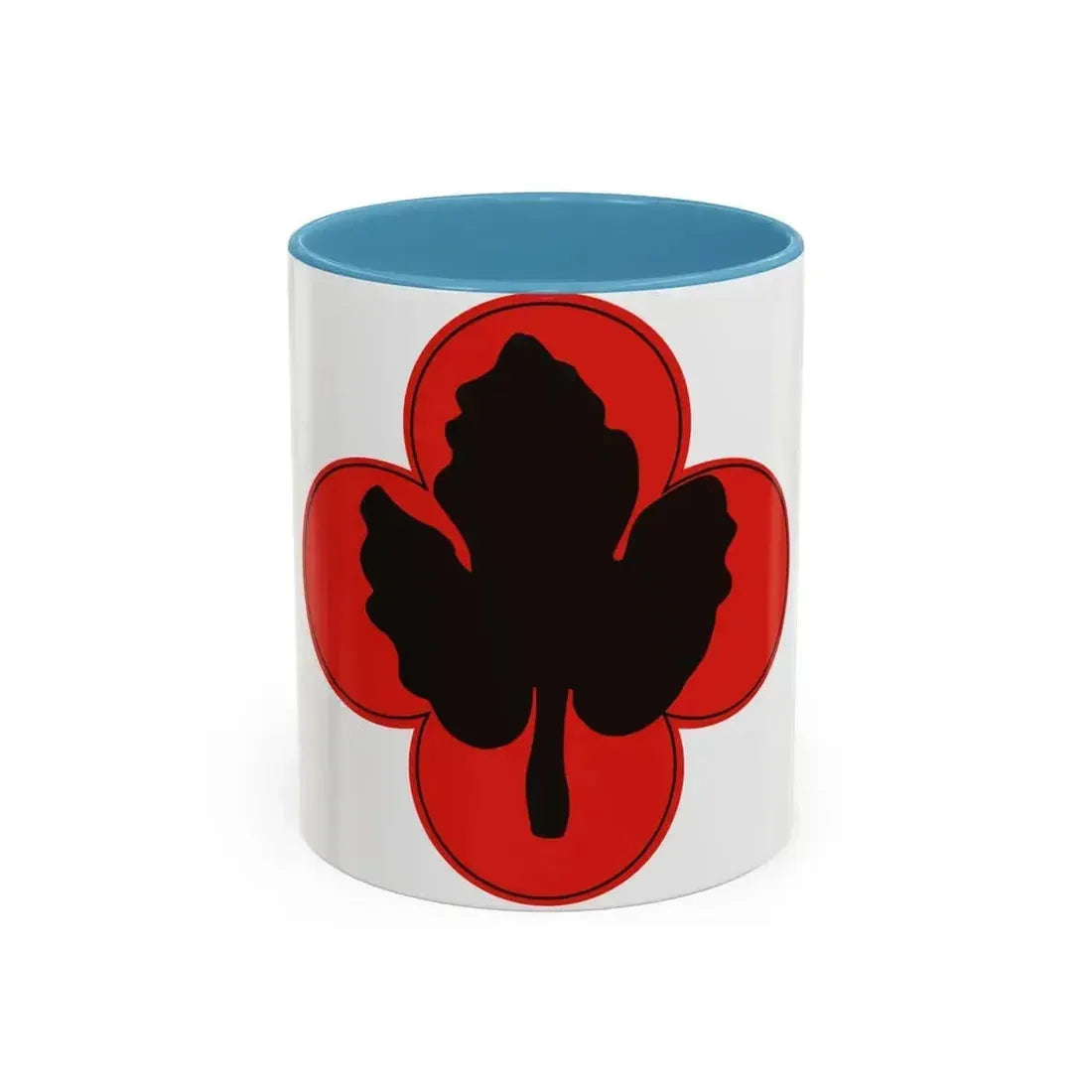 43rd Infantry Division CSIB (U.S. Army) Accent Coffee Mug 11oz Light Blue - Go Mug Yourself