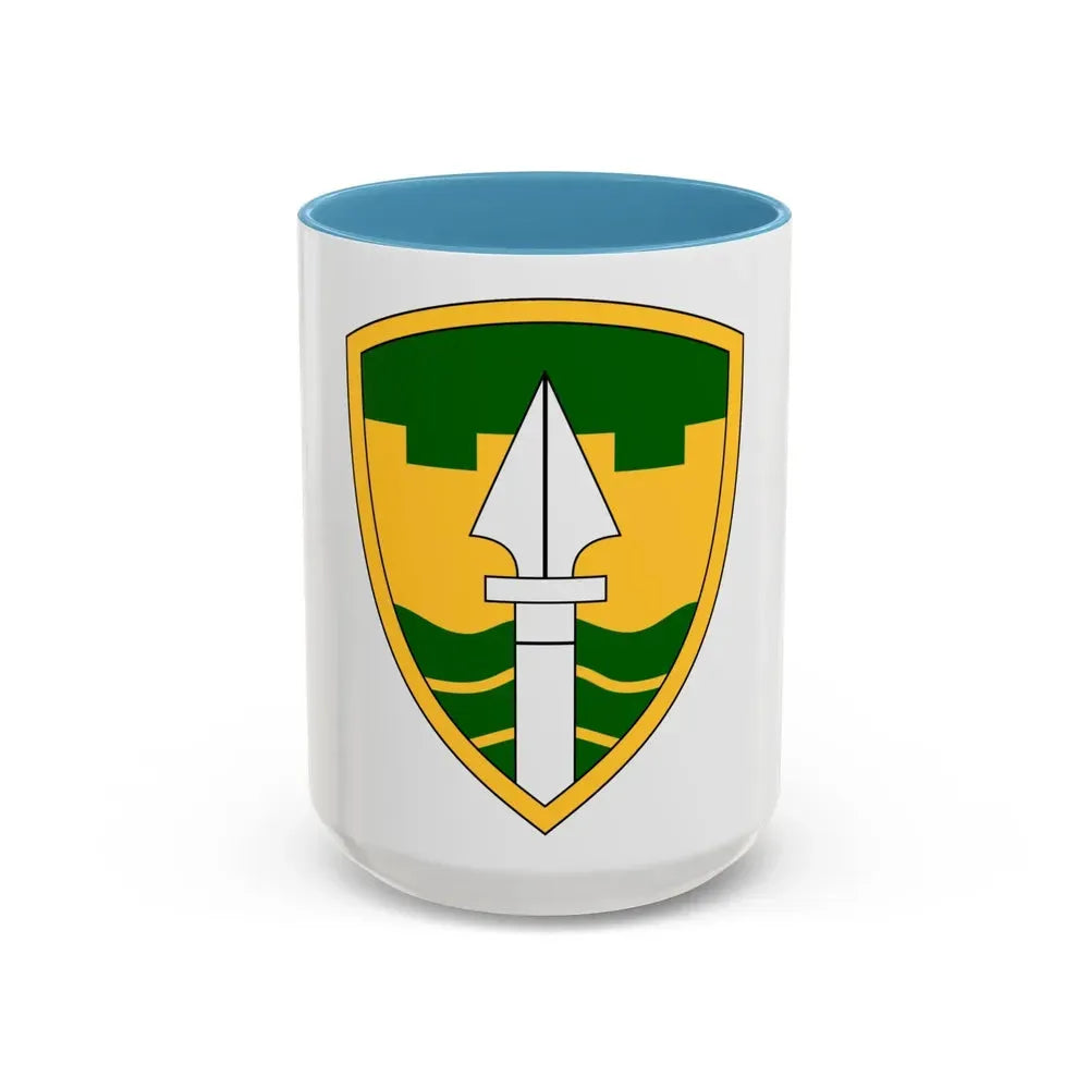 43rd Military Police Brigade (U.S. Army) Accent Coffee Mug 15oz Light Blue - Go Mug Yourself