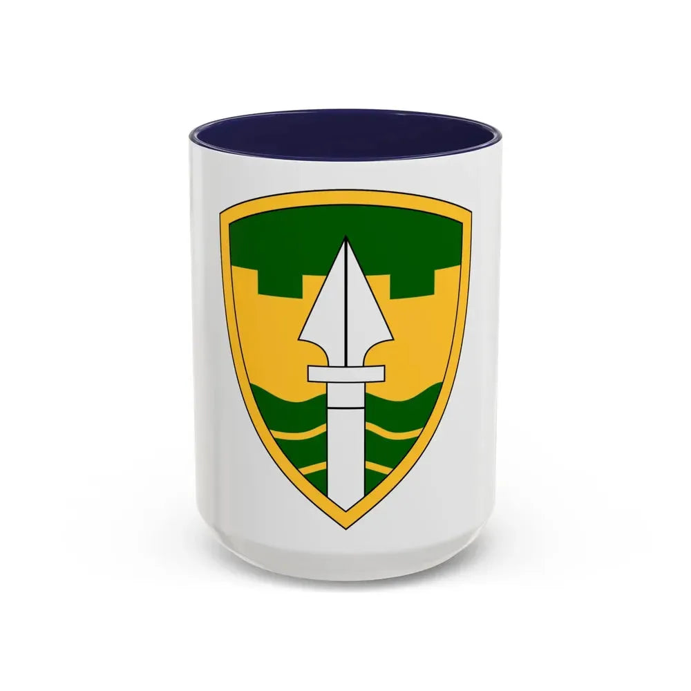 43rd Military Police Brigade (U.S. Army) Accent Coffee Mug 15oz Navy - Go Mug Yourself