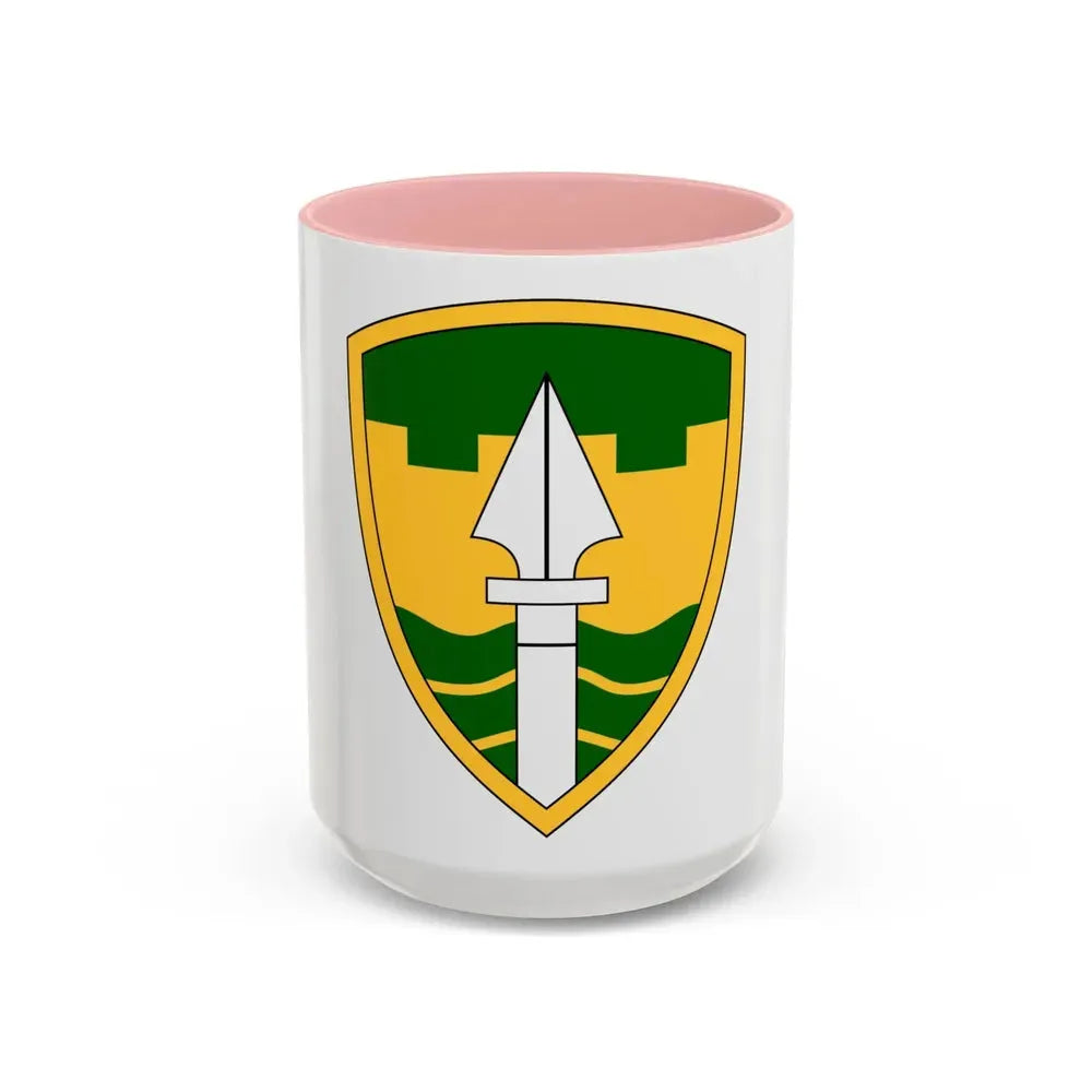 43rd Military Police Brigade (U.S. Army) Accent Coffee Mug 15oz Pink - Go Mug Yourself