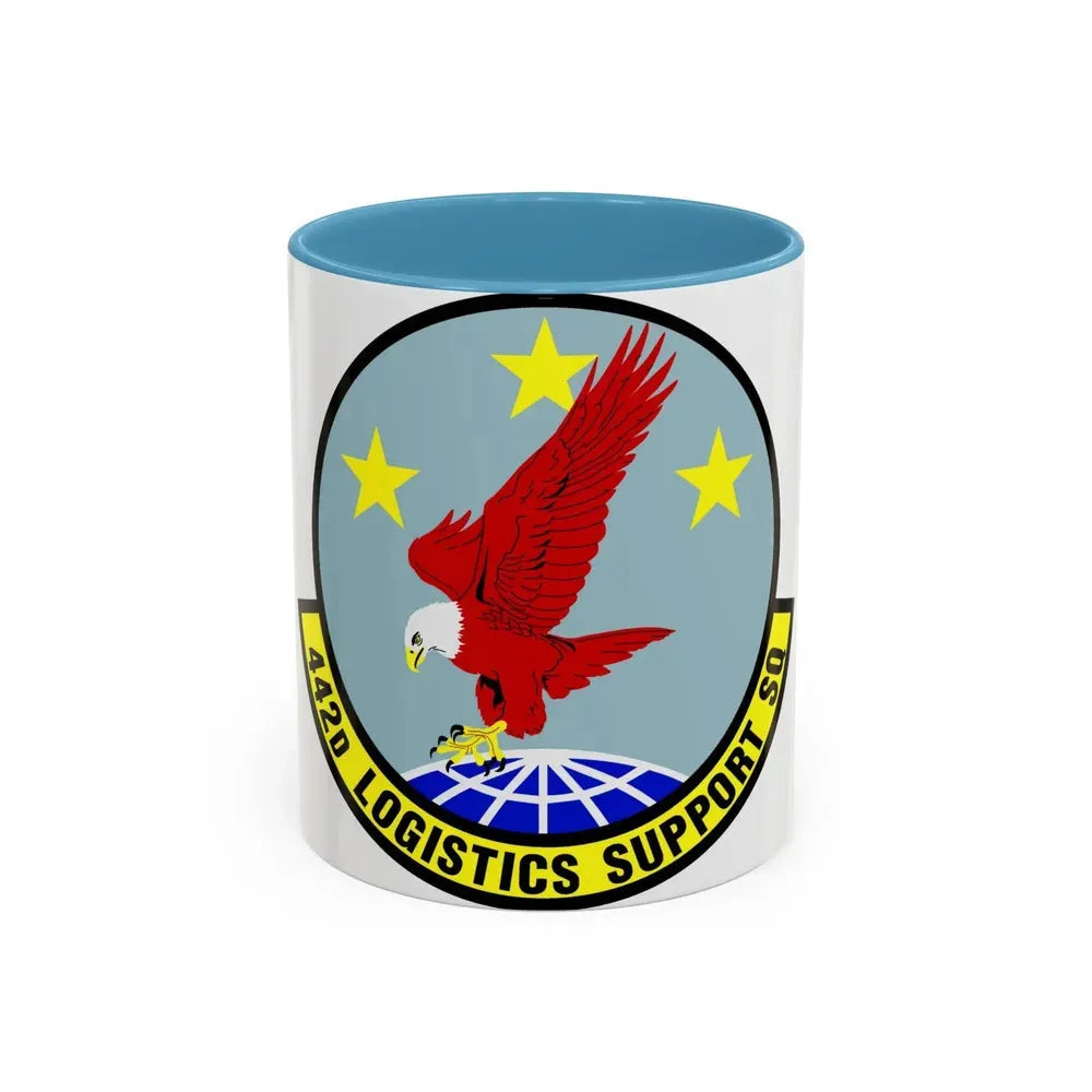 442d Logistics Support Squadron (U.S. Air Force) Accent Coffee Mug 11oz Light Blue - Go Mug Yourself
