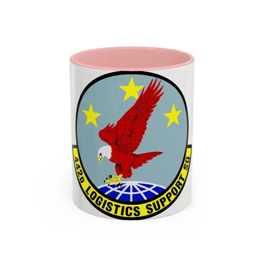 442d Logistics Support Squadron (U.S. Air Force) Accent Coffee Mug 11oz Pink - Go Mug Yourself