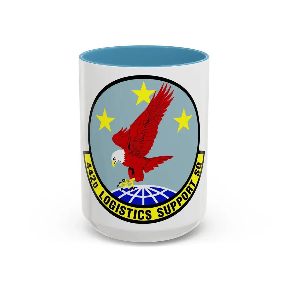 442d Logistics Support Squadron (U.S. Air Force) Accent Coffee Mug 15oz Light Blue - Go Mug Yourself