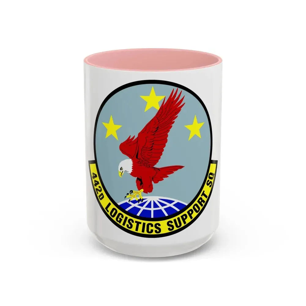 442d Logistics Support Squadron (U.S. Air Force) Accent Coffee Mug 15oz Pink - Go Mug Yourself