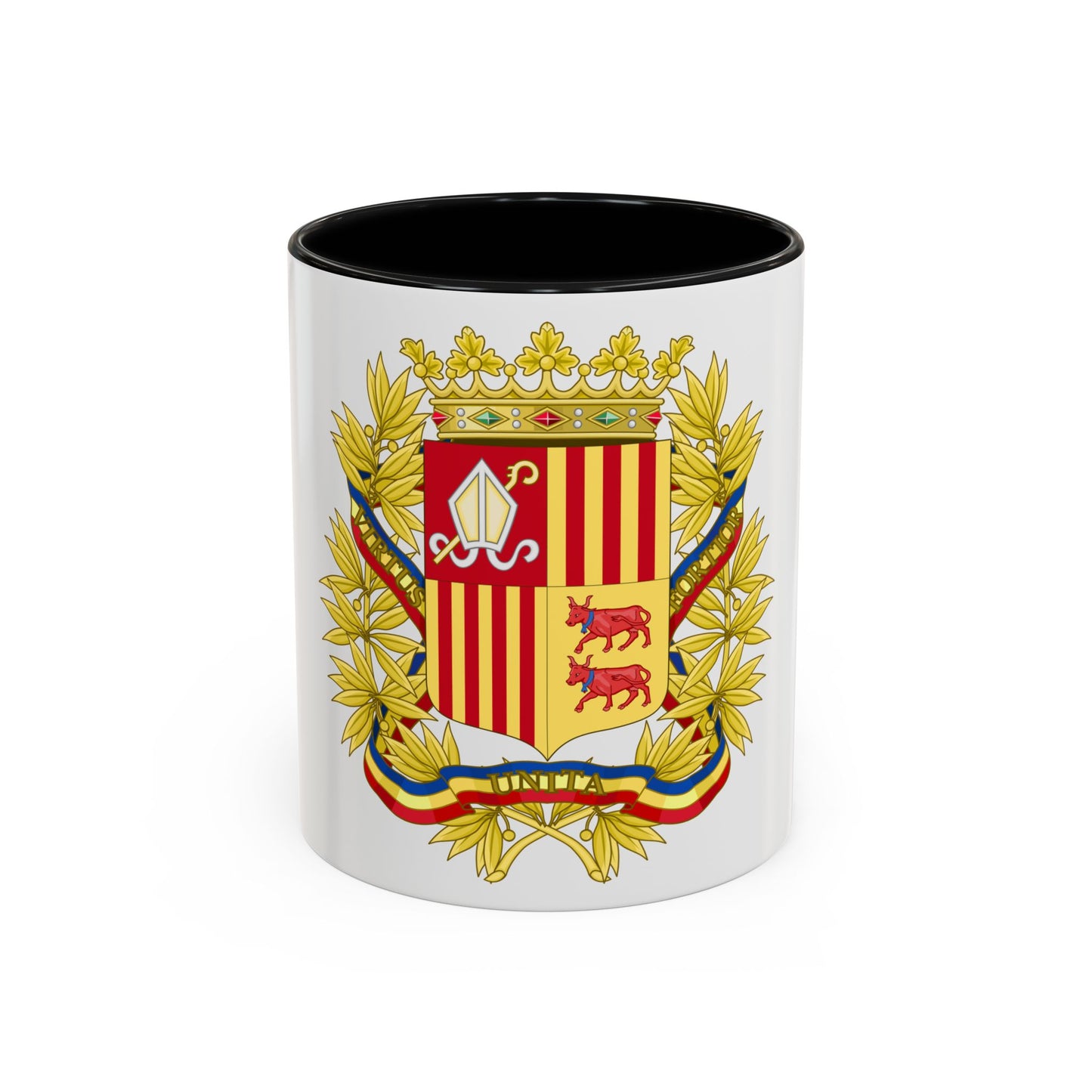 Coat of Arms of the high authorities of Andorra - Accent Coffee Mug