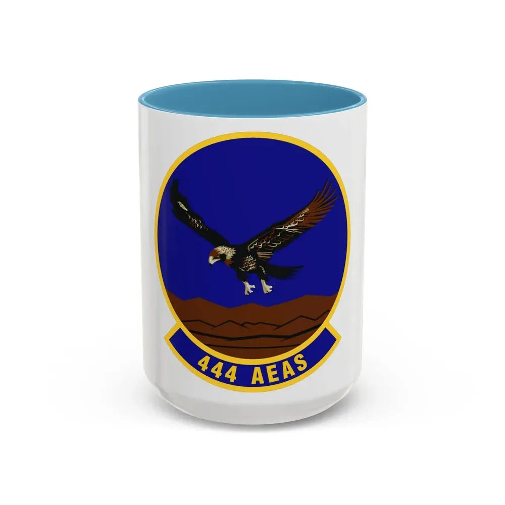 444th Air Expeditionary Advisory Squadron (U.S. Air Force) Accent Coffee Mug 15oz Light Blue - Go Mug Yourself