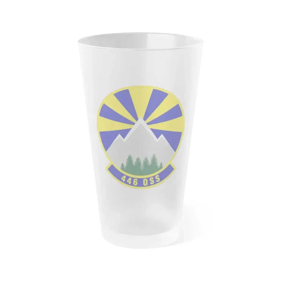 446 Operations Support Squadron (U.S. Air Force) Frosted Pint Glass 16oz 16oz Frosted - Go Mug Yourself