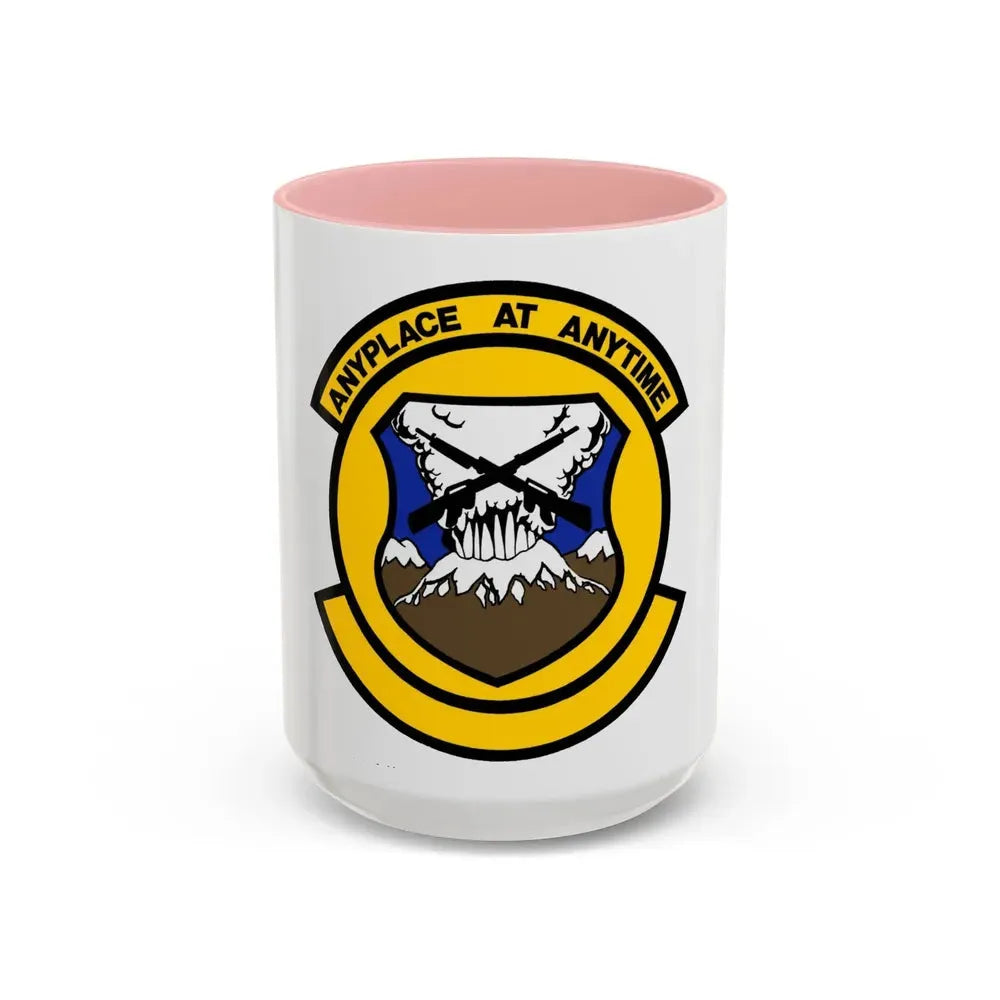 446 Security Forces Squadron AFRC (U.S. Air Force) Accent Coffee Mug 15oz Pink - Go Mug Yourself