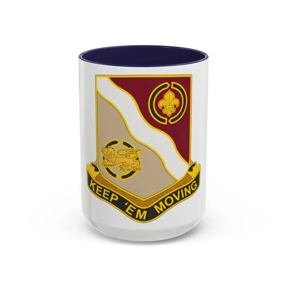 446 Transportation Battalion (U.S. Army) Accent Coffee Mug 15oz Navy - Go Mug Yourself