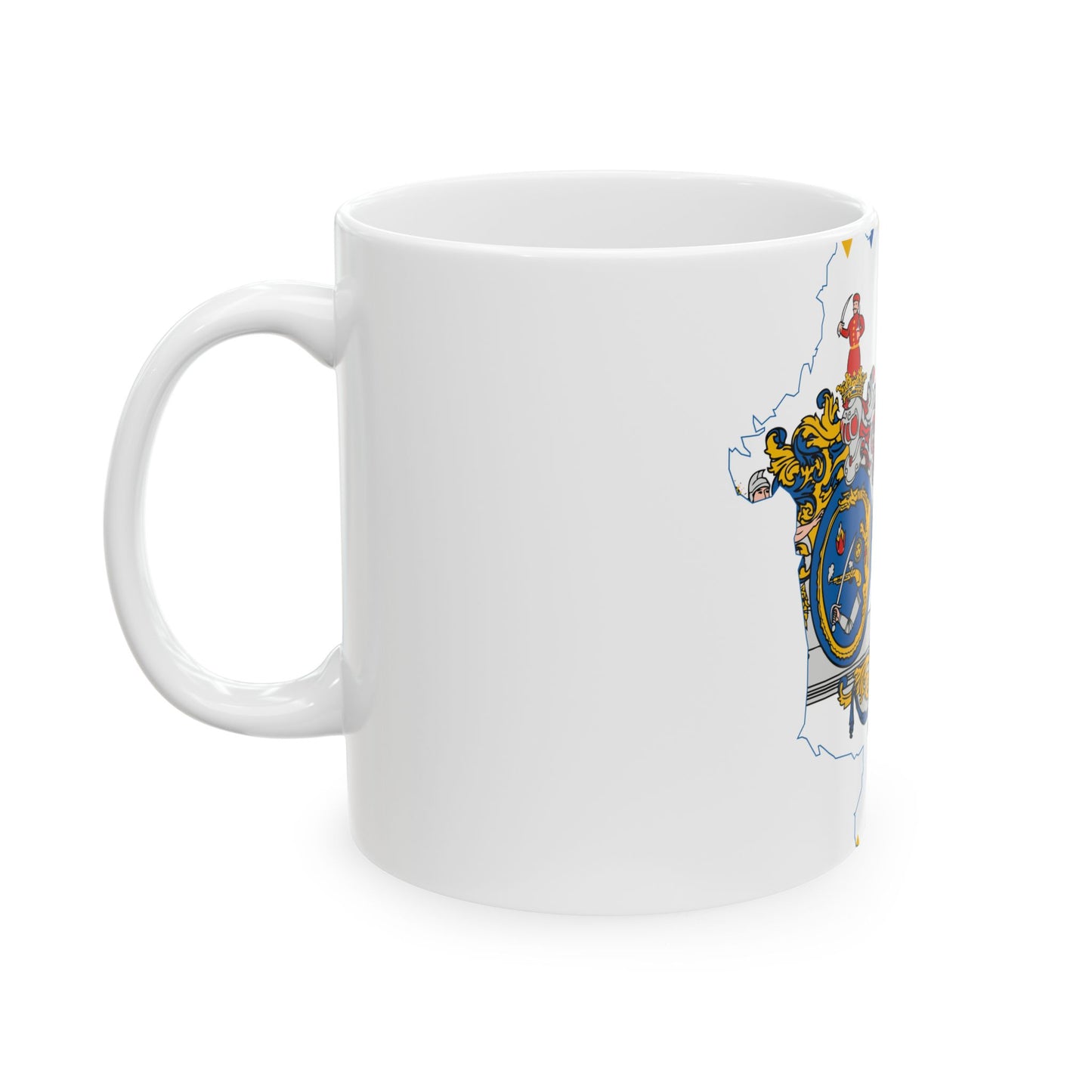 Flag-map of Hajdu-Bihar County (Hungary) White Coffee Mug