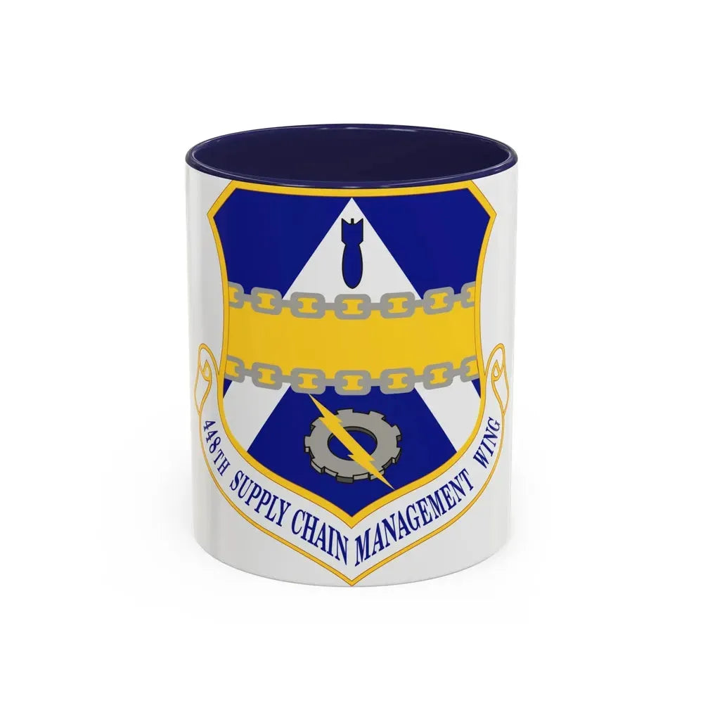 448th Supply Chain Managment Wing (U.S. Air Force) Accent Coffee Mug 11oz Navy - Go Mug Yourself