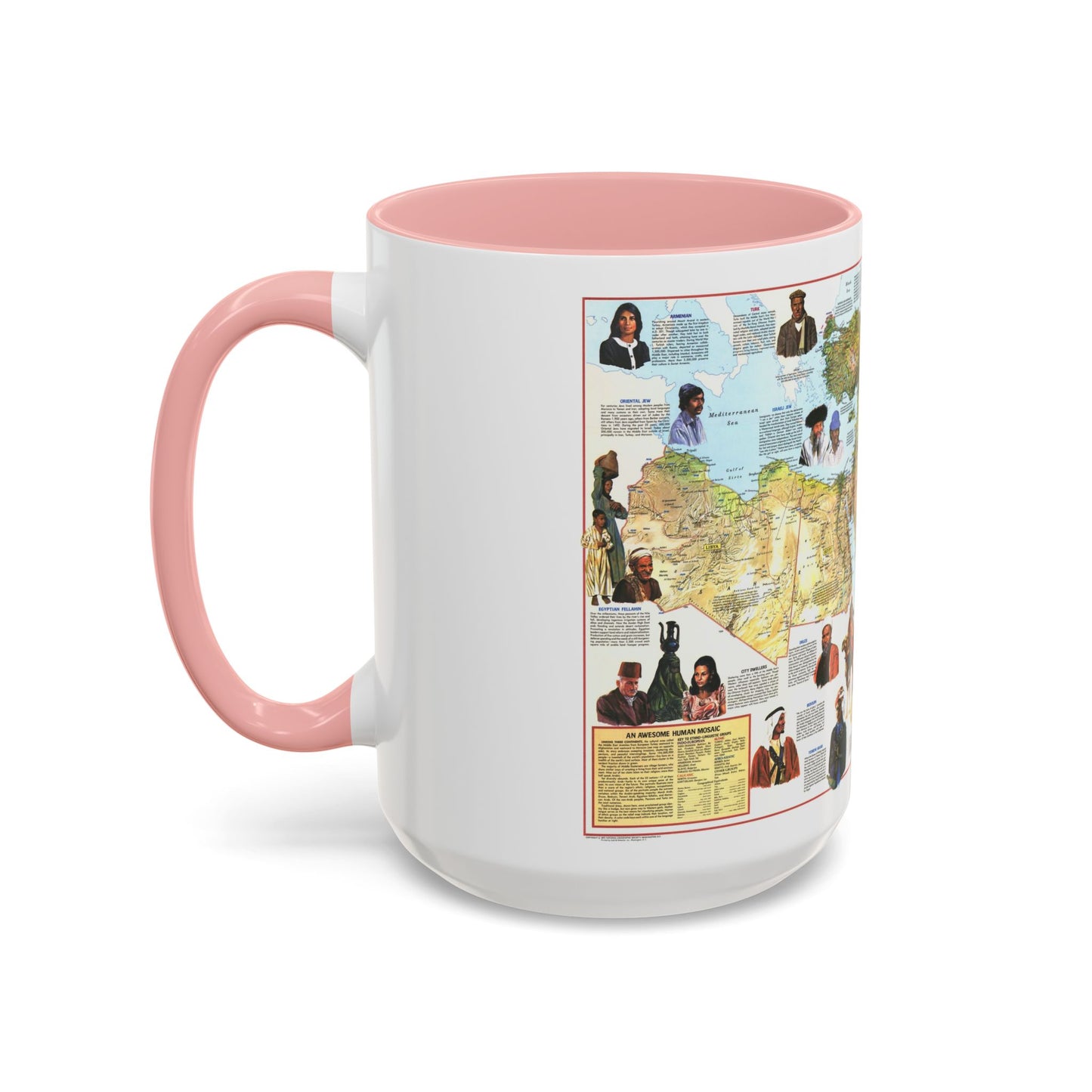 Middle East - The Peoples 1 (1972) (Map) Accent Coffee Mug