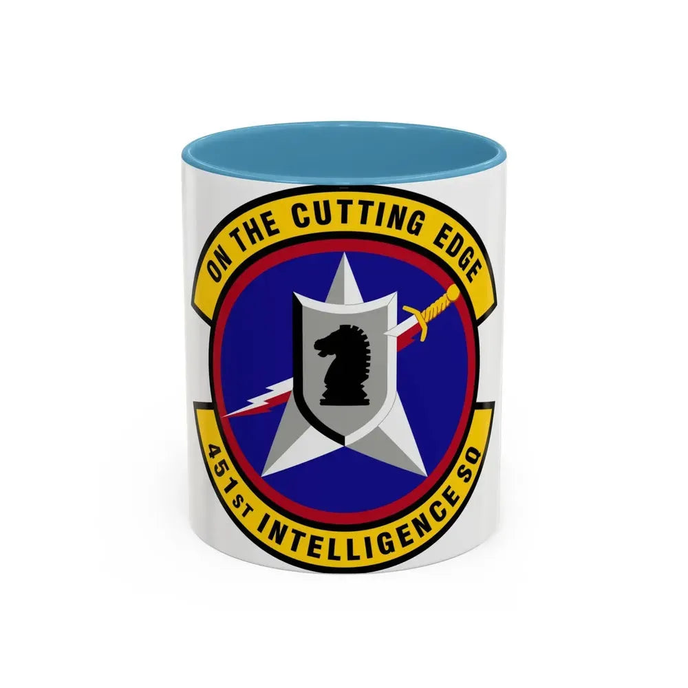 451 Intelligence Squadron ACC (U.S. Air Force) Accent Coffee Mug 11oz Light Blue - Go Mug Yourself