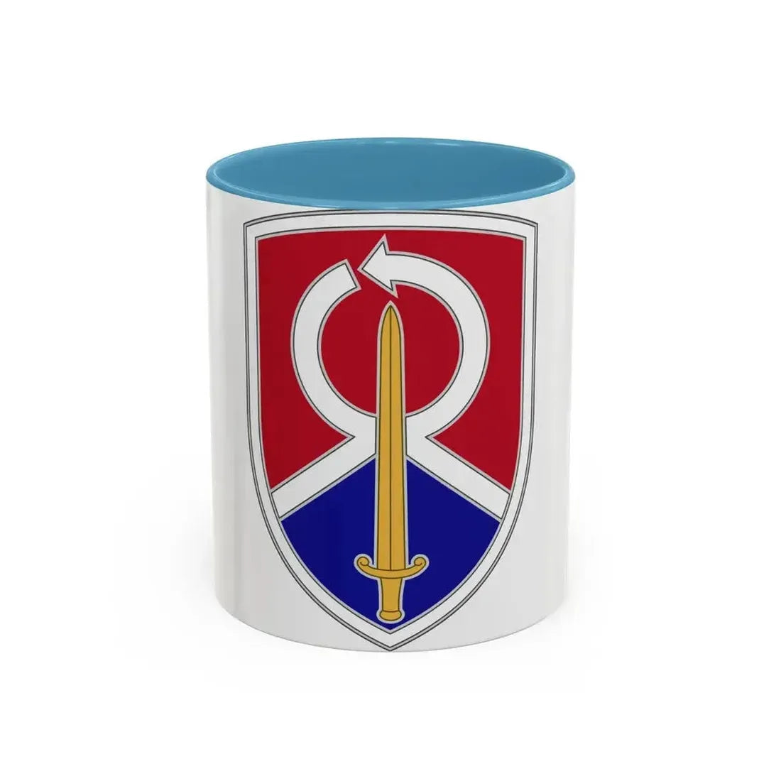 451 Sustainment Command 2 (U.S. Army) Accent Coffee Mug 11oz Light Blue - Go Mug Yourself
